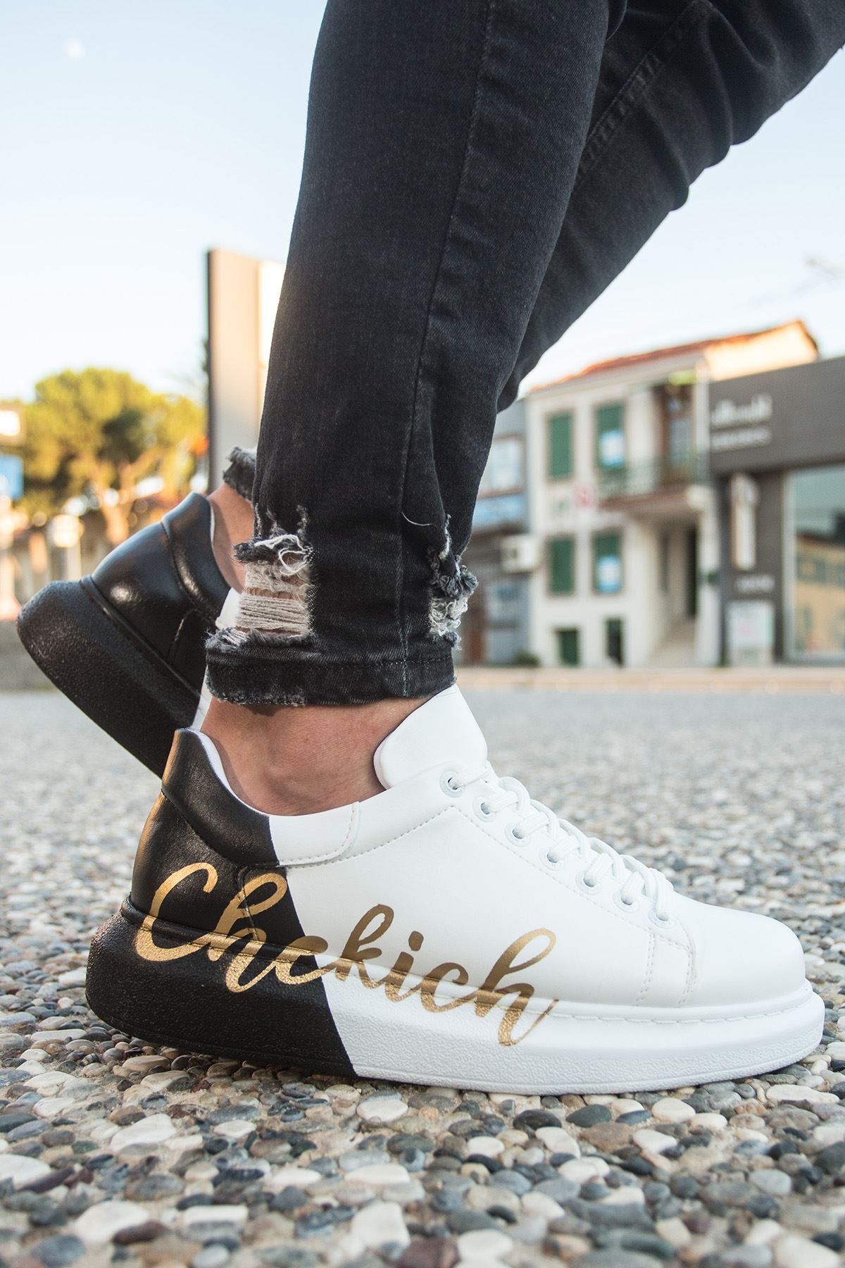 CH254 CBT Pittura Herren Sneaker 426 Weiß-Schwarz CHEKICH