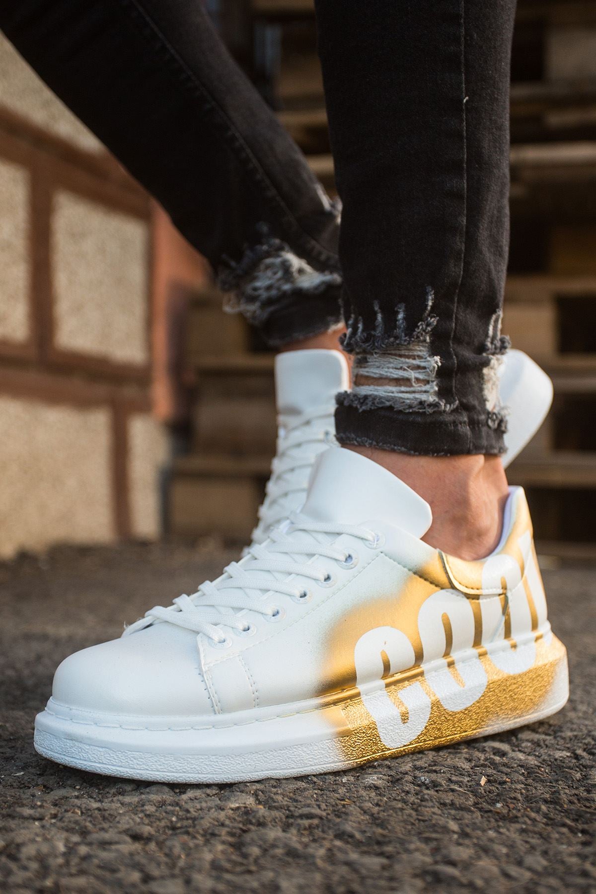 CH254 CBT Pittura Herren Sneaker 429 Weiß / Gelb COOL