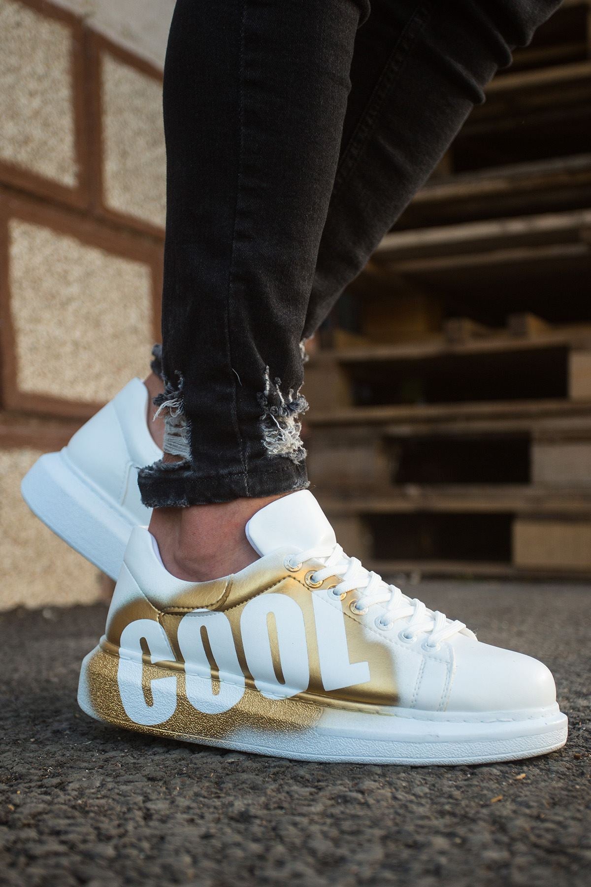 CH254 CBT Pittura Herren Sneaker 429 Weiß / Gelb COOL