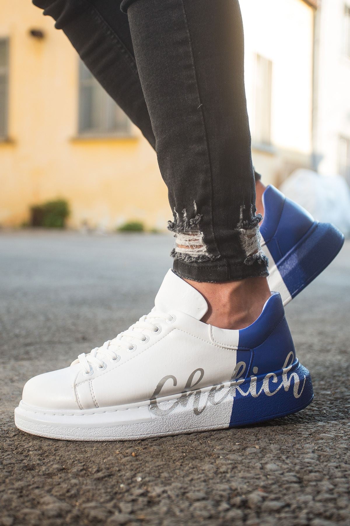 CH254 CBT Pittura Herren Sneaker 430 Weiß / Blau CHEKICH