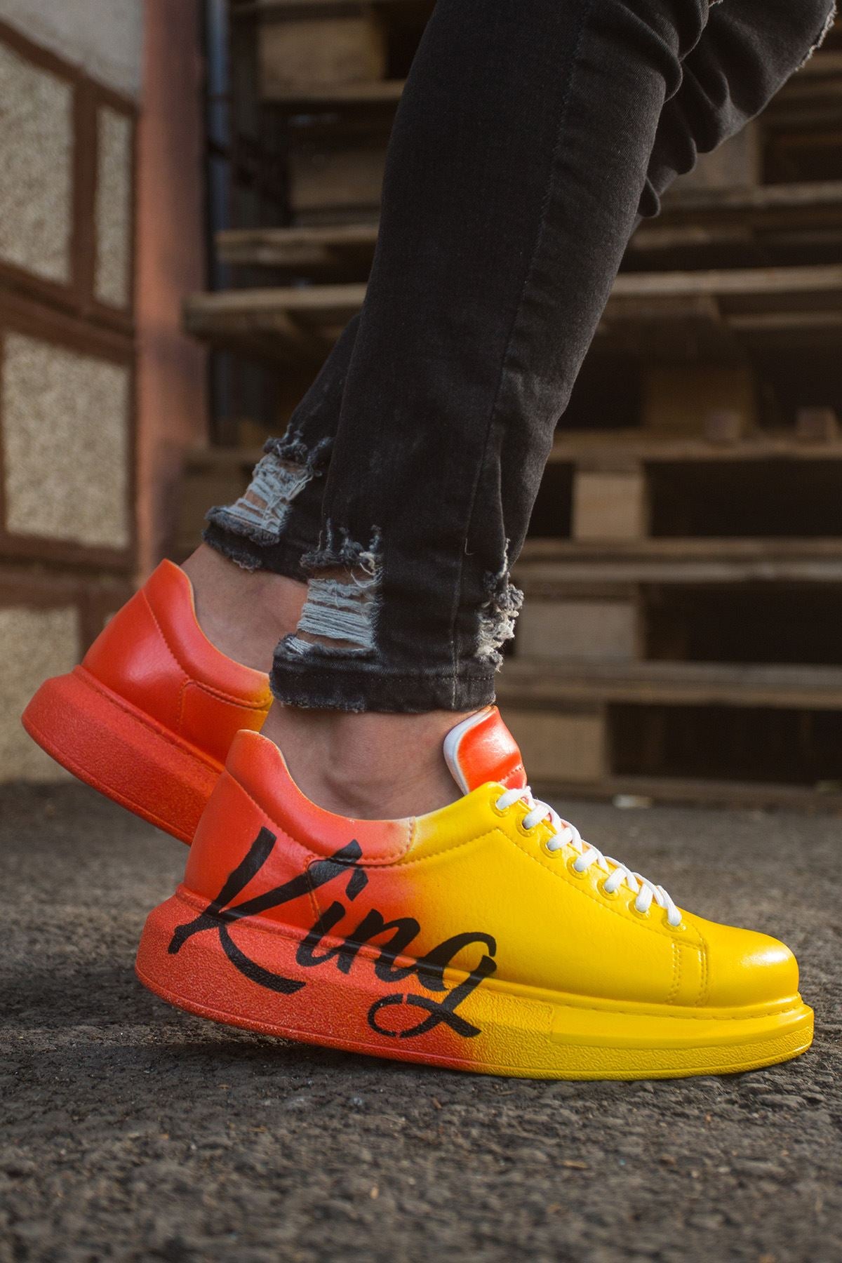 CH254 CBT Pittura Heren Sneaker 431 Geel / Oranje KING