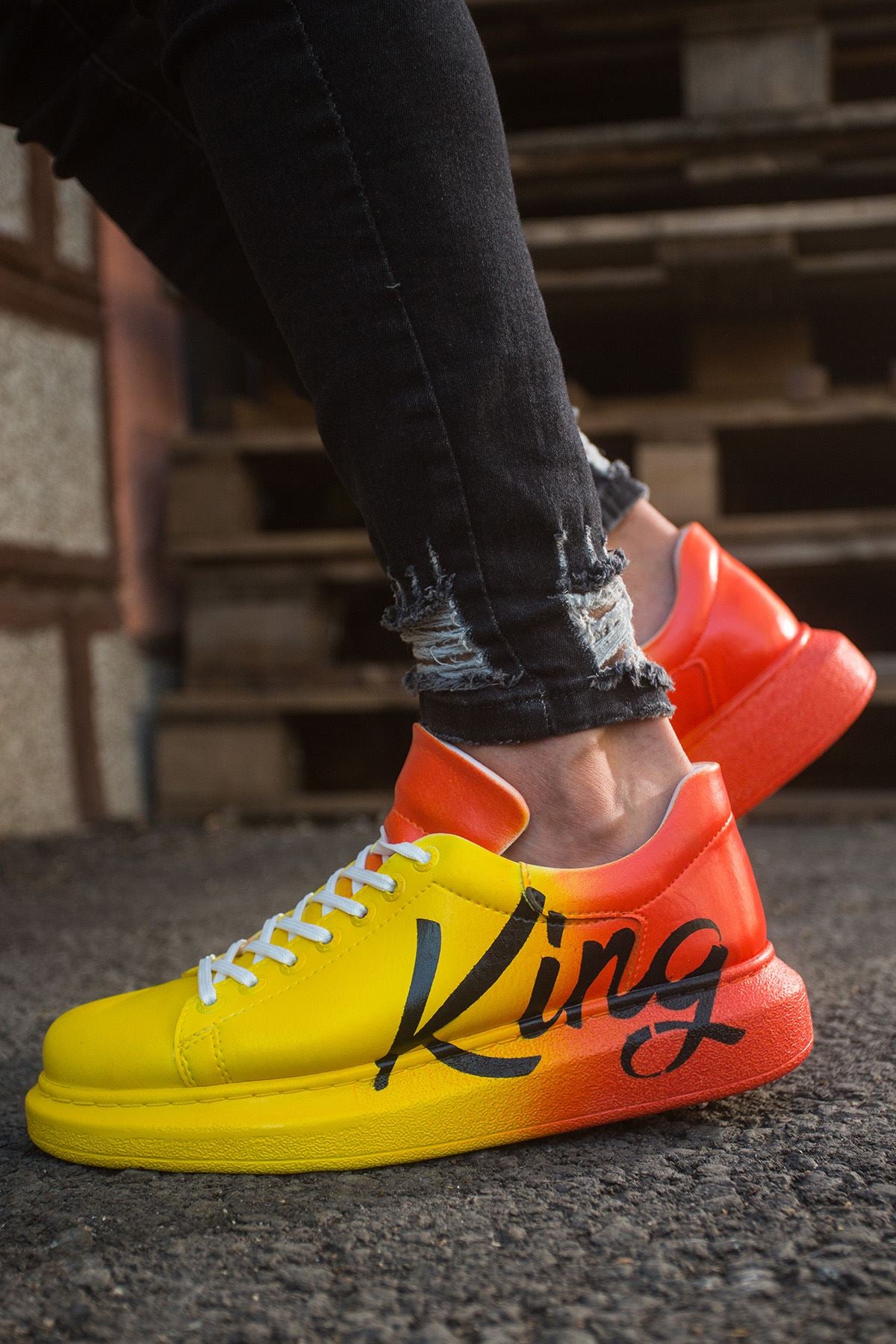 CH254 CBT Pittura Heren Sneaker 431 Geel / Oranje KING