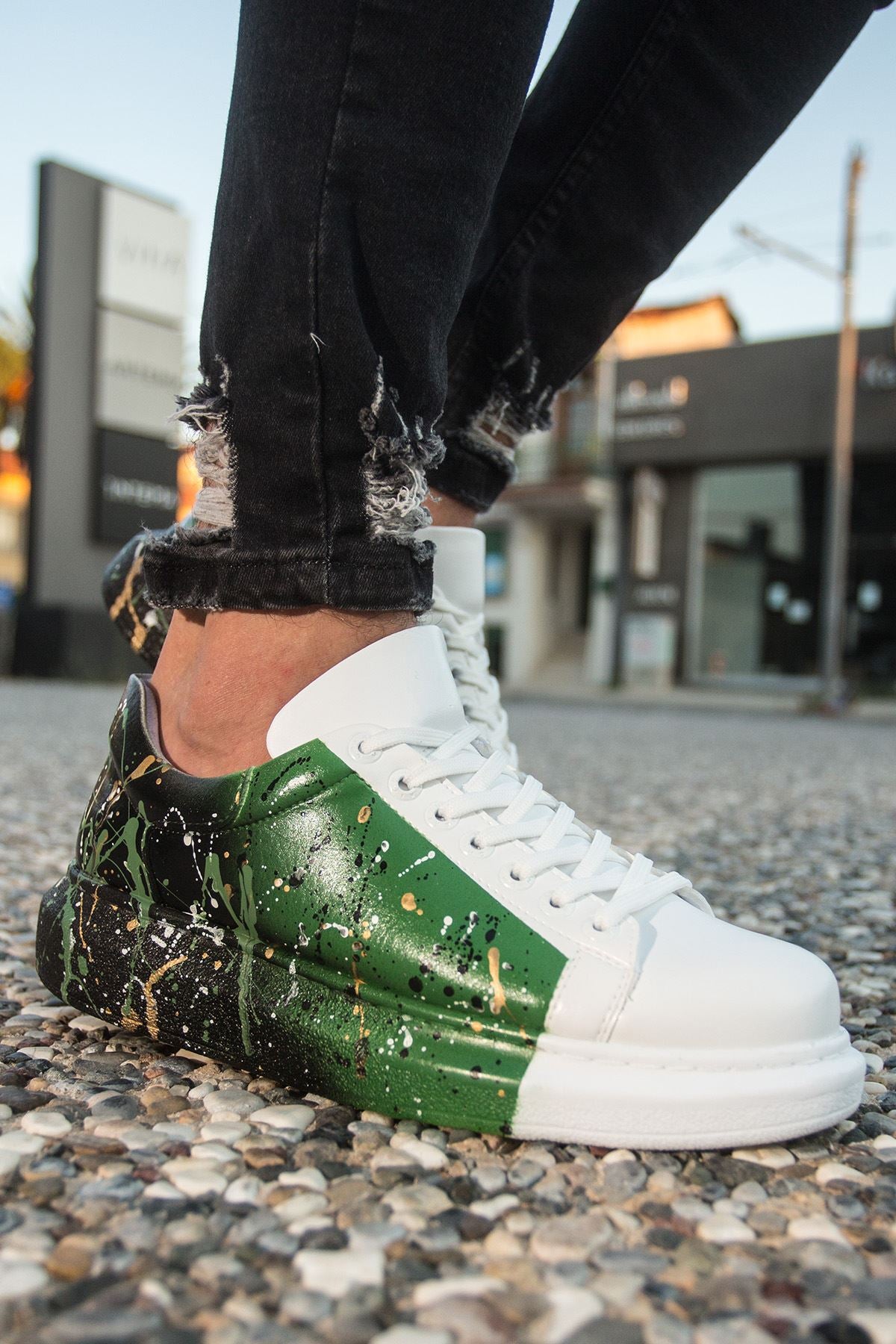 CH254 CBT Pittura Heren Sneaker 437 Wit / Groen / Zwart