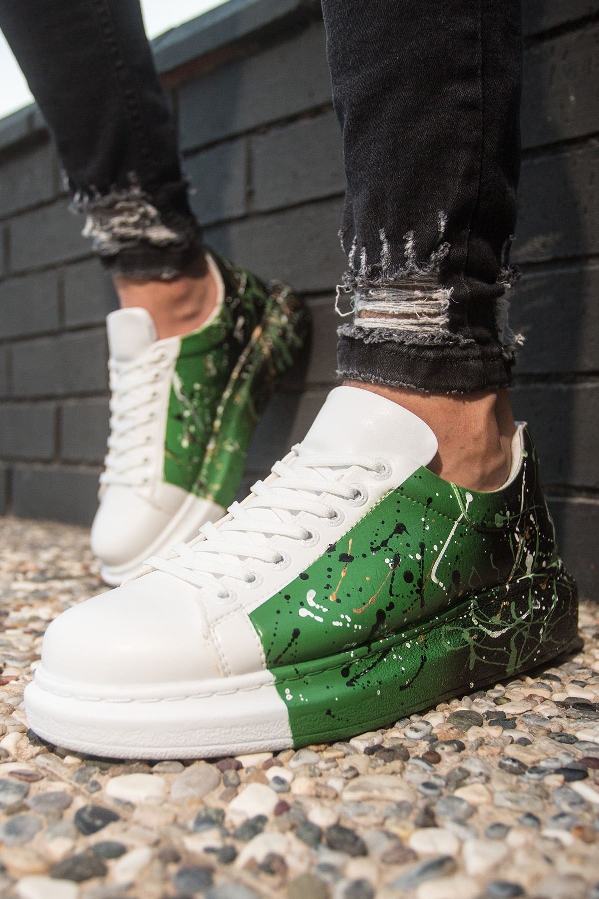 CH254 CBT Pittura Heren Sneaker 437 Wit / Groen / Zwart