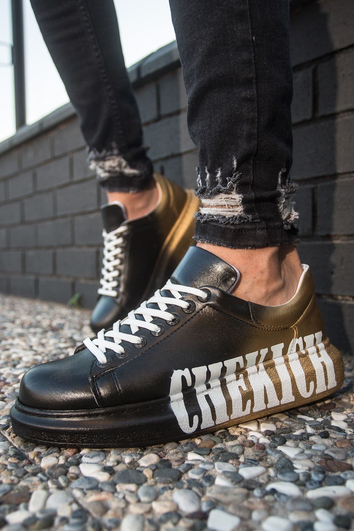 CH254 CBT Pittura Herren Sneaker 438 Schwarz / Gelb CHEKICH