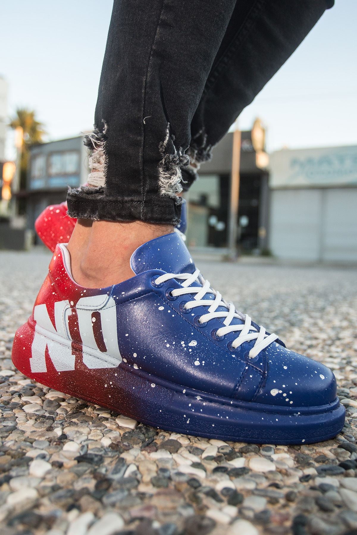 CH254 CBT Pittura Herren Sneaker 441 Blau / Rot JA