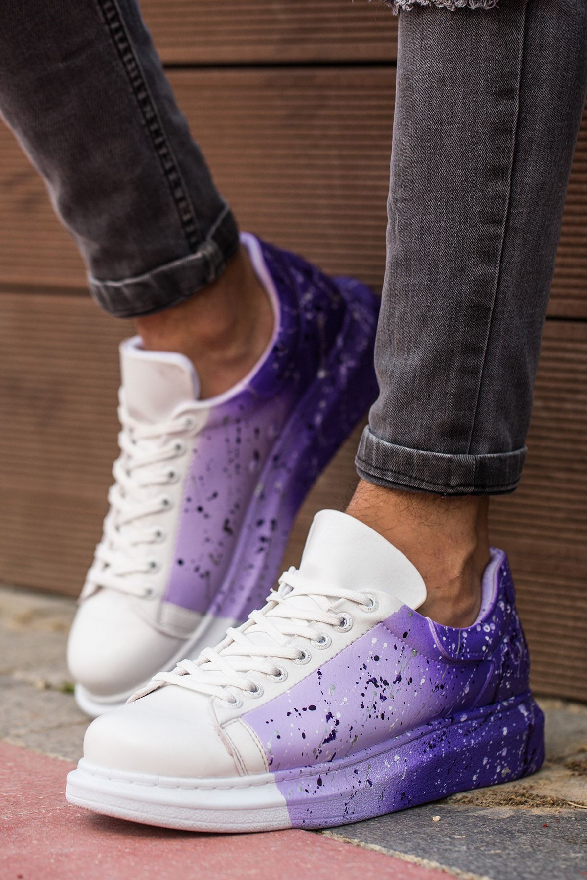CH254 CBT Pittura Herren Sneaker 447 Weiß / Lila
