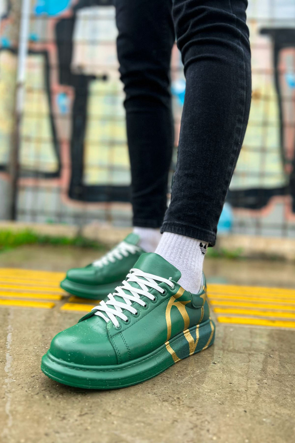 CH254 - CBT Pittura Men Sneaker 491 Green / Dark Green V