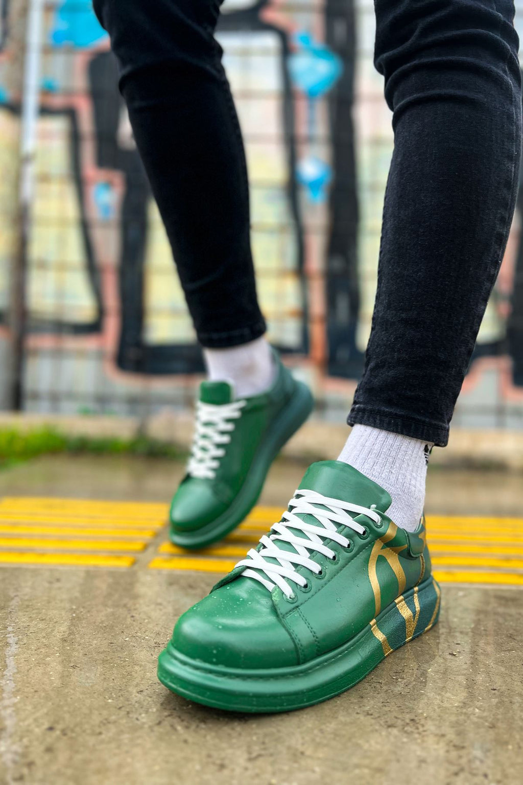 CH254 - CBT Pittura Men Sneaker 491 Green / Dark Green V