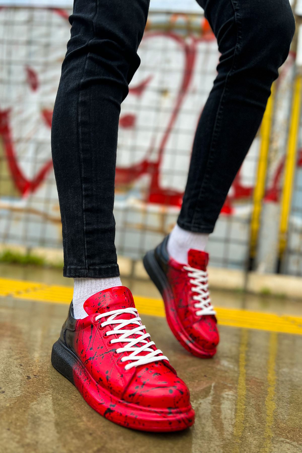 CH254 - CBT Pittura Men Sneaker 547 Red Black SPLUSH