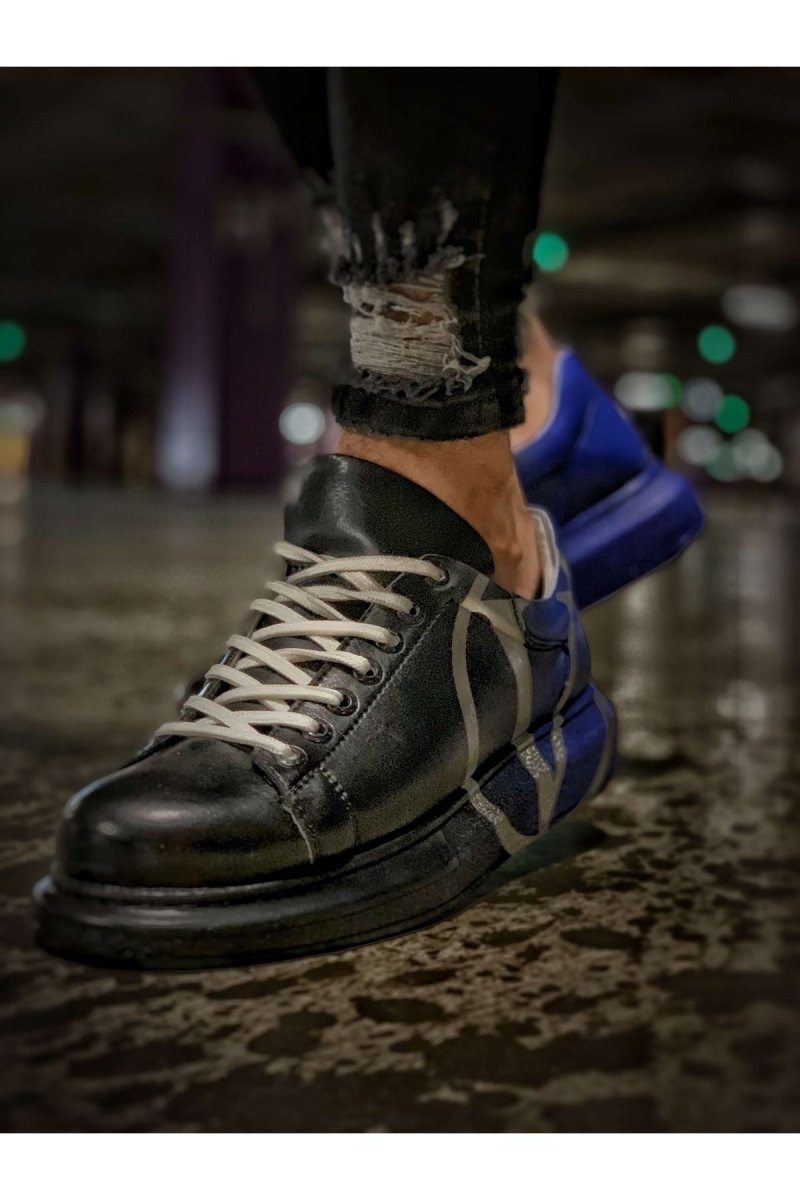CH254 - CBT Pittura Men Sneaker 407 V Black / Blue - chekich.com