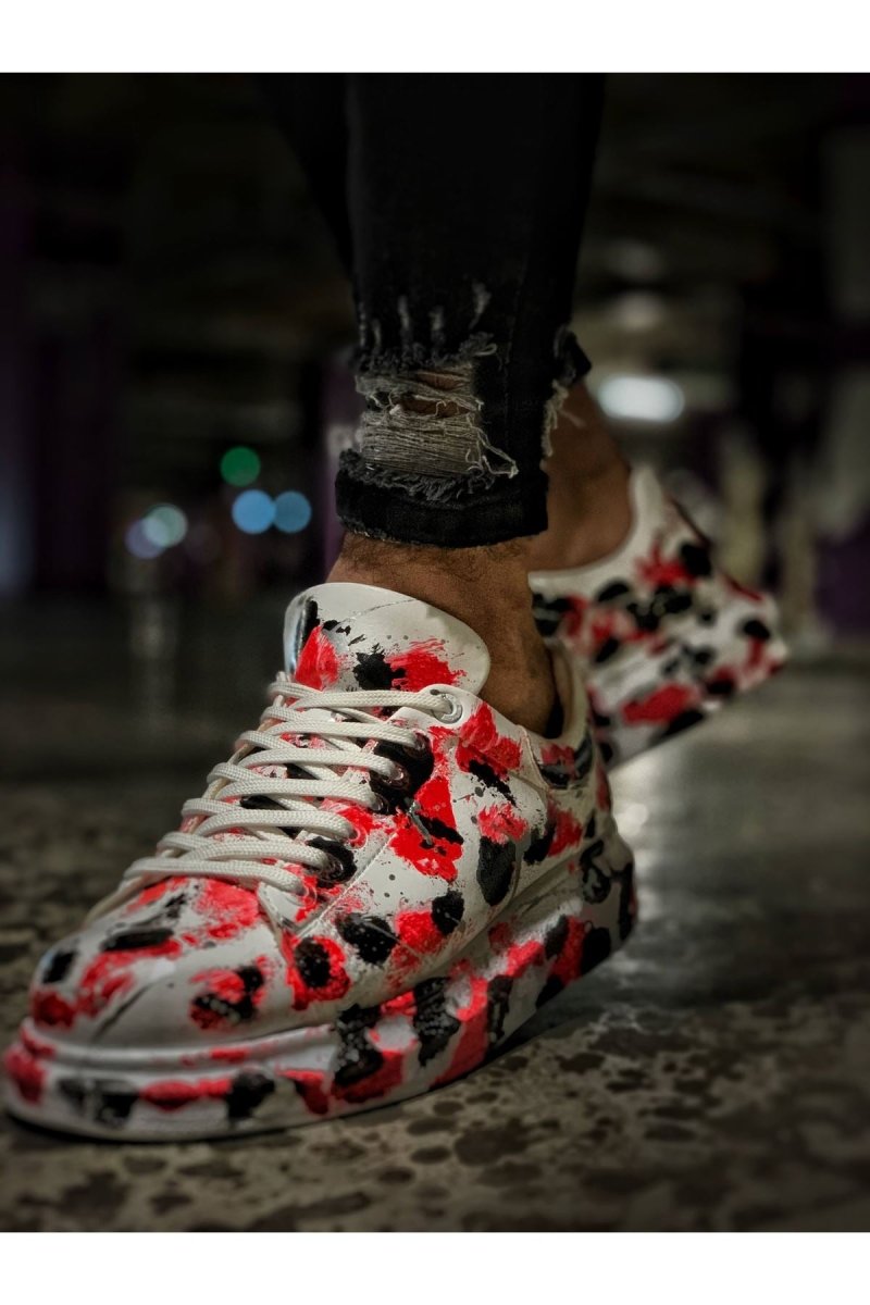 CH254 - CBT Pittura Men Sneaker 409 Red / Black - chekich.com