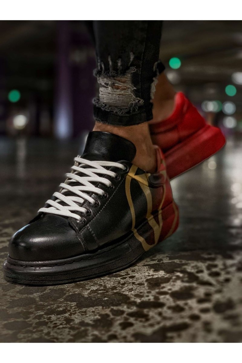 CH254 - CBT Pittura Men Sneaker 411 V Black / Red - chekich.com