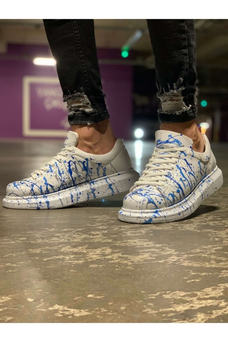 CH254 - CBT Pittura Men Sneaker 416 Blue PÜSKÜRTME - chekich.com