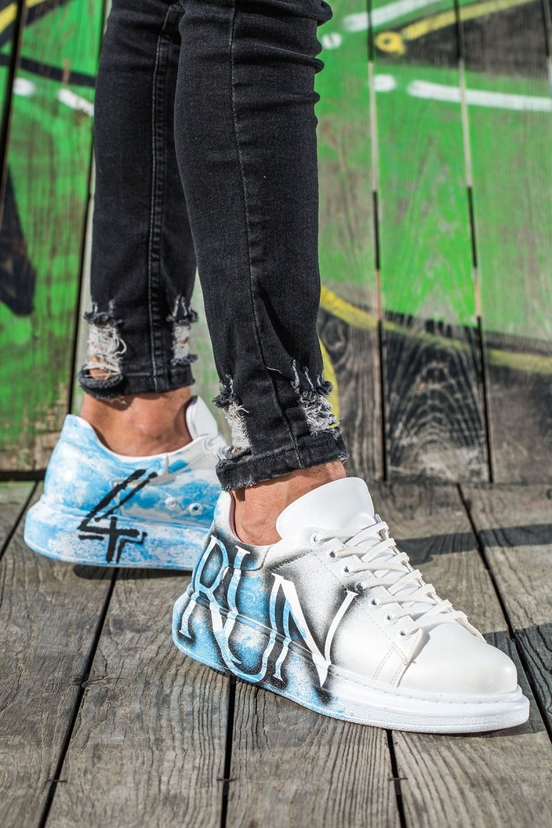 CH254 - CBT Pittura Men Sneaker 418 Blue RUN - chekich.com