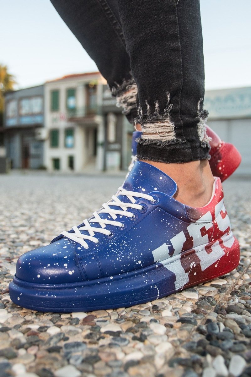 CH254 - CBT Pittura Men Sneaker 441 Blue / Red YES - chekich.com