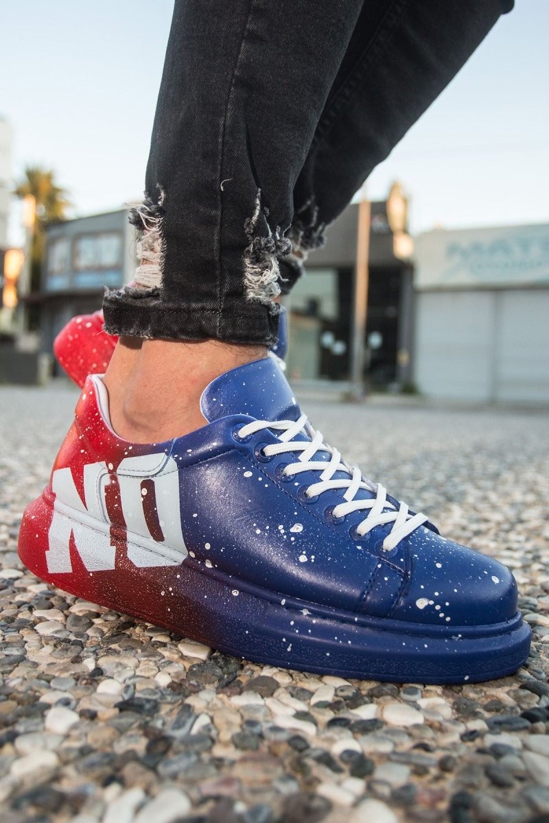 CH254 - CBT Pittura Men Sneaker 441 Blue / Red YES - chekich.com