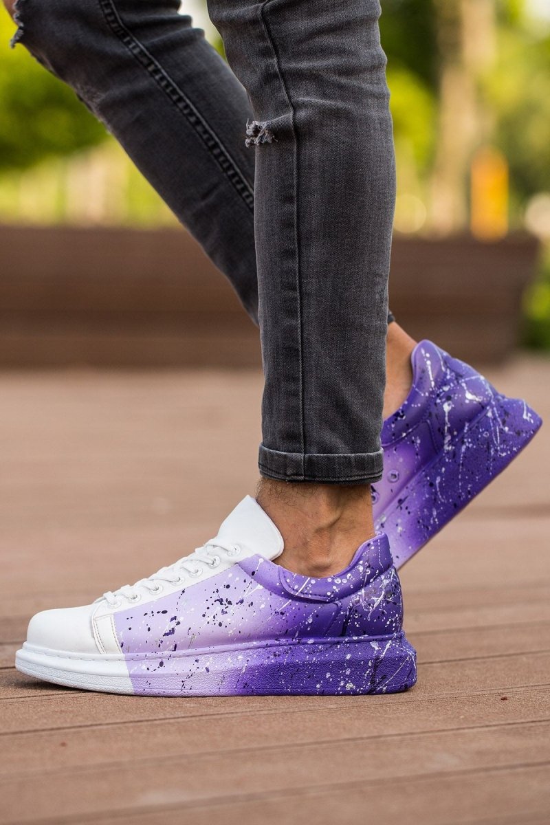 CH254 - CBT Pittura Men Sneaker 447 White / Purple - chekich.com