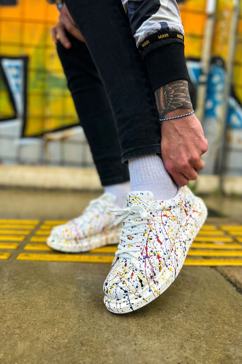 CH254 - CBT Pittura Men Sneaker 470 Yellow / Red / Blue - chekich.com