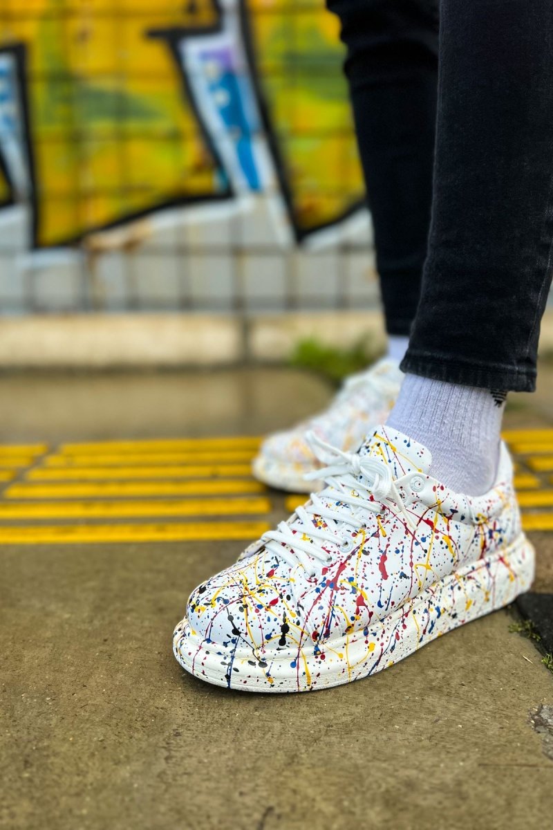 CH254 - CBT Pittura Men Sneaker 470 Yellow / Red / Blue - chekich.com
