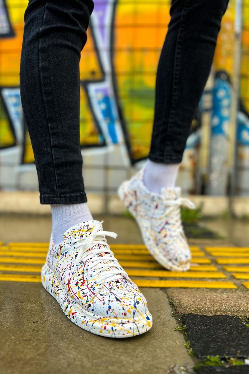 CH254 - CBT Pittura Men Sneaker 470 Yellow / Red / Blue - chekich.com