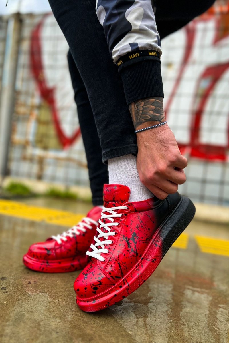 CH254 - CBT Pittura Men Sneaker 547 Red Black SPLUSH - chekich.com