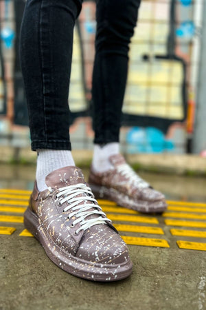 CH254 - CBT Pittura Men Sneaker 548 Brown / White SPLUSH - chekich.com