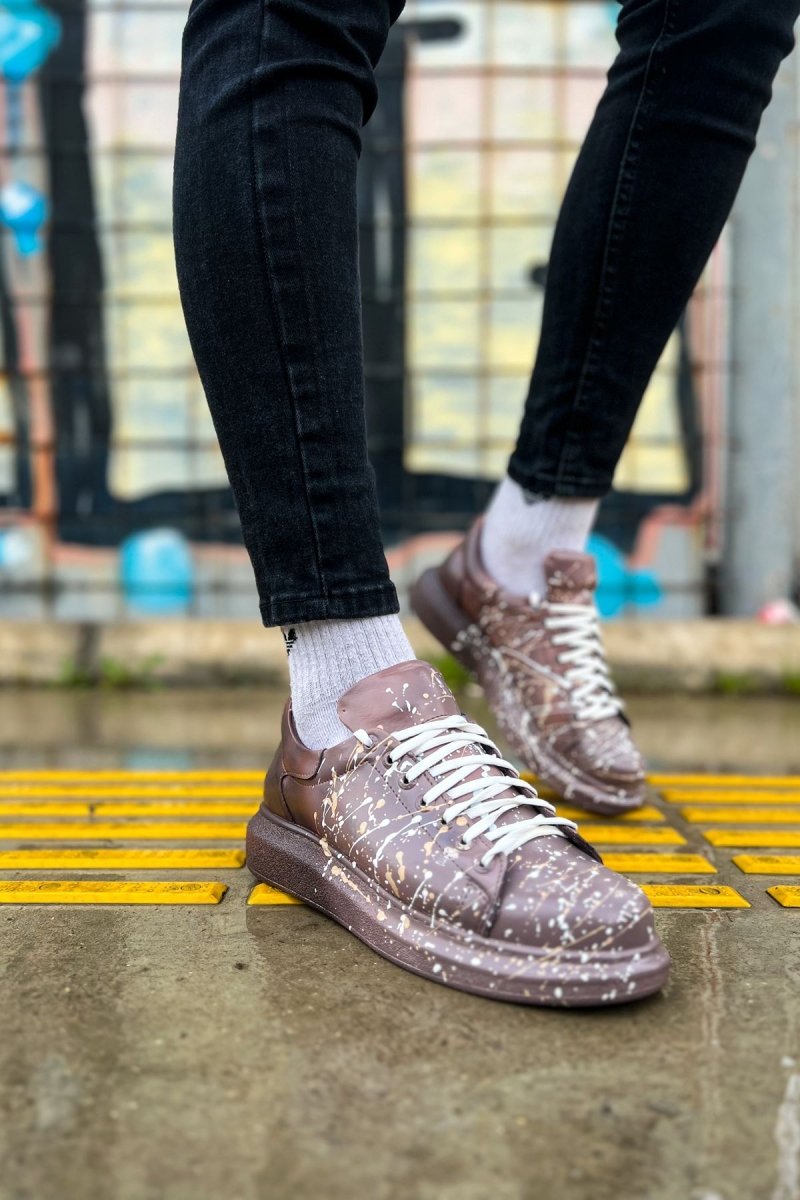 CH254 - CBT Pittura Men Sneaker 548 Brown / White SPLUSH - chekich.com
