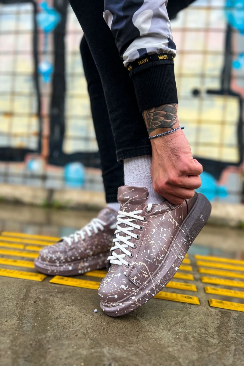 CH254 - CBT Pittura Men Sneaker 548 Brown / White SPLUSH - chekich.com